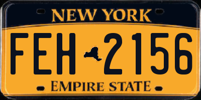 NY license plate FEH2156