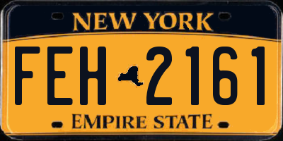 NY license plate FEH2161