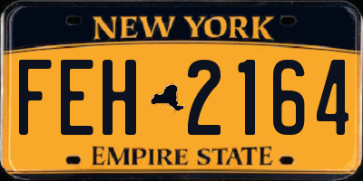 NY license plate FEH2164