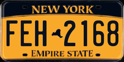 NY license plate FEH2168