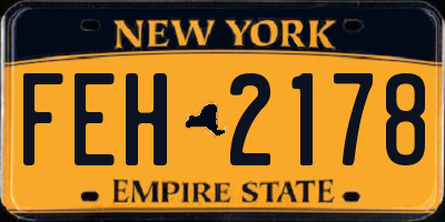 NY license plate FEH2178