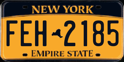 NY license plate FEH2185