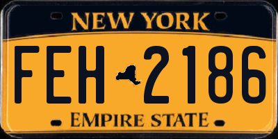 NY license plate FEH2186