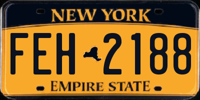 NY license plate FEH2188