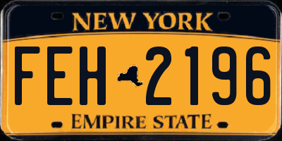 NY license plate FEH2196