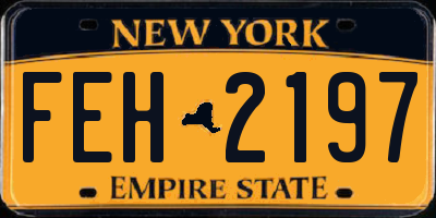 NY license plate FEH2197