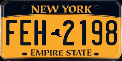 NY license plate FEH2198
