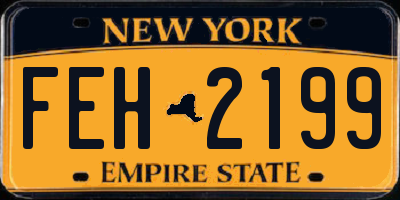 NY license plate FEH2199