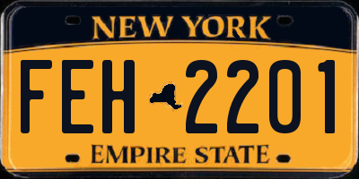 NY license plate FEH2201