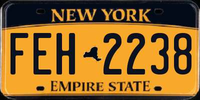 NY license plate FEH2238