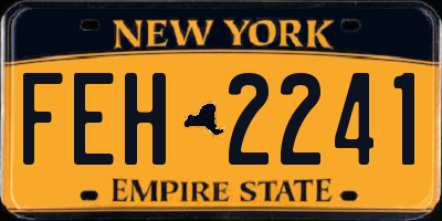 NY license plate FEH2241