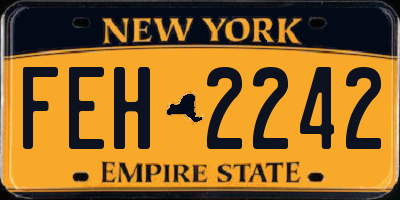 NY license plate FEH2242