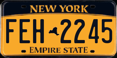 NY license plate FEH2245