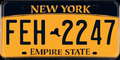 NY license plate FEH2247
