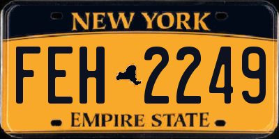 NY license plate FEH2249