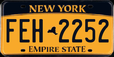 NY license plate FEH2252