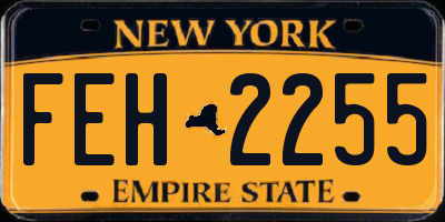 NY license plate FEH2255