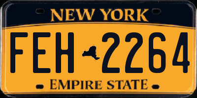 NY license plate FEH2264