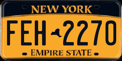 NY license plate FEH2270