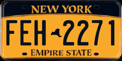 NY license plate FEH2271
