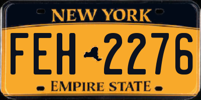 NY license plate FEH2276