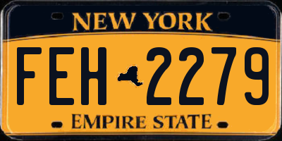 NY license plate FEH2279