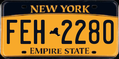 NY license plate FEH2280