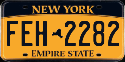 NY license plate FEH2282