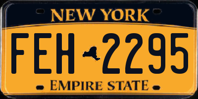 NY license plate FEH2295