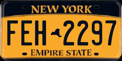 NY license plate FEH2297