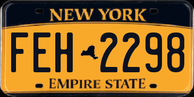 NY license plate FEH2298
