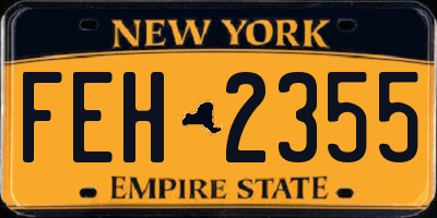 NY license plate FEH2355