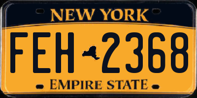 NY license plate FEH2368