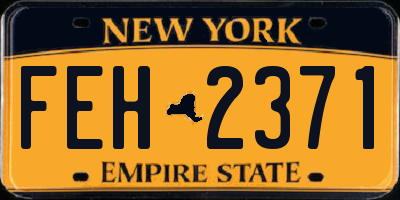 NY license plate FEH2371