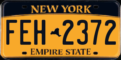 NY license plate FEH2372