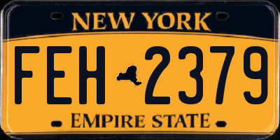NY license plate FEH2379