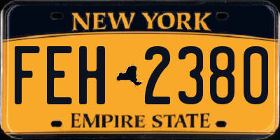 NY license plate FEH2380