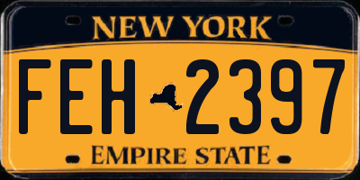 NY license plate FEH2397