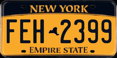 NY license plate FEH2399