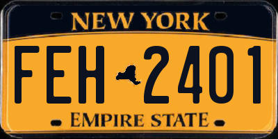 NY license plate FEH2401