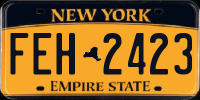 NY license plate FEH2423