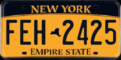 NY license plate FEH2425