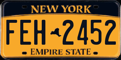 NY license plate FEH2452
