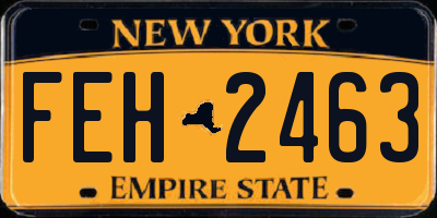 NY license plate FEH2463