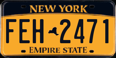 NY license plate FEH2471