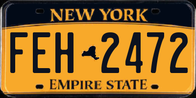 NY license plate FEH2472