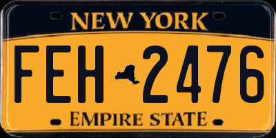 NY license plate FEH2476