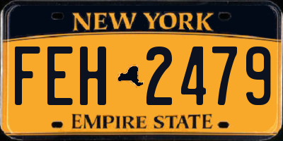 NY license plate FEH2479