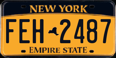 NY license plate FEH2487