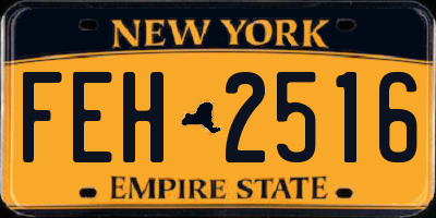 NY license plate FEH2516
